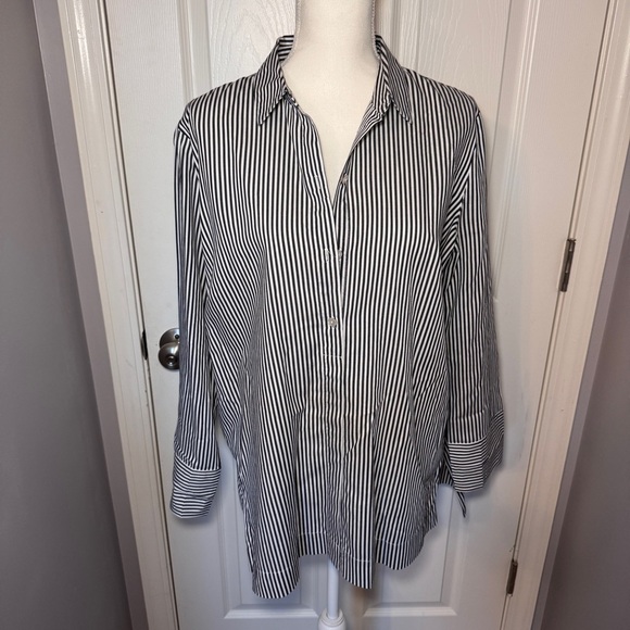J. Jill Striped Tunic Top - Picture 1 of 15